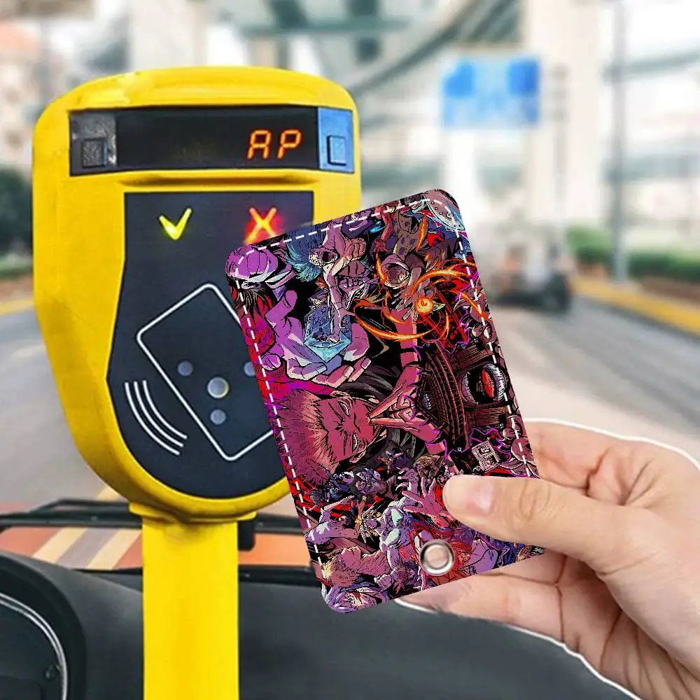 J-Jujutsu K-Kaisen شارة حامل المفاتيح للبنك الأعمال حامل بطاقة العمل بطاقة الطالب واقية بطاقة الحافلة #6