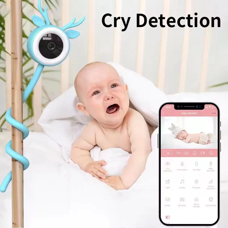 Baby Monitor Tuya Smart Camera 4MP HD WiFi Webcam IP Camera Mini PTZ 360 Pet Home Security Temperature and humidity detection