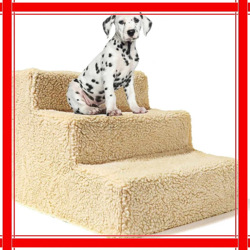 Washable Ladder for Small Dog Cat Dog House Pet Ramp Anti-slip Removable 3 Steps Stairs Ladder Pet Supplies