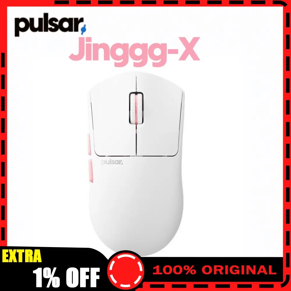 Pulsar Jinggg-X Pro Mouse Wireless Gaming Lightweight 8K Polling Rate Official Driver for CS2 VALORANT White E-sports Game Mouse