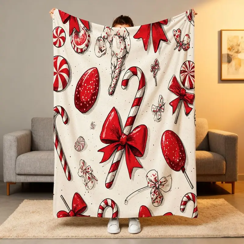 قطعة واحدة من ستارة الحمام على شكل قصب الحلوى - قوس مخطط أحمر/أبيض/وردي، ديكور حمام عيد الميلاد من الفلانيل الناعم #1