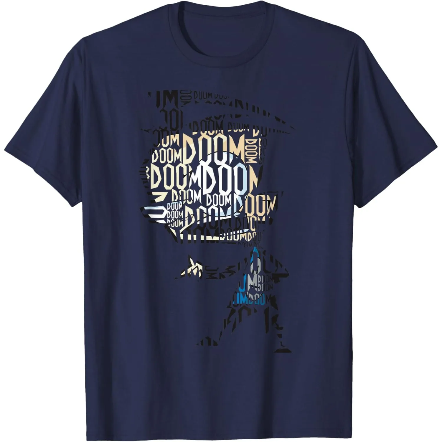

Invader Zim Doom Text Fill Graphic Tee Men's Short Sleeve Crew Neck Cotton Shirt