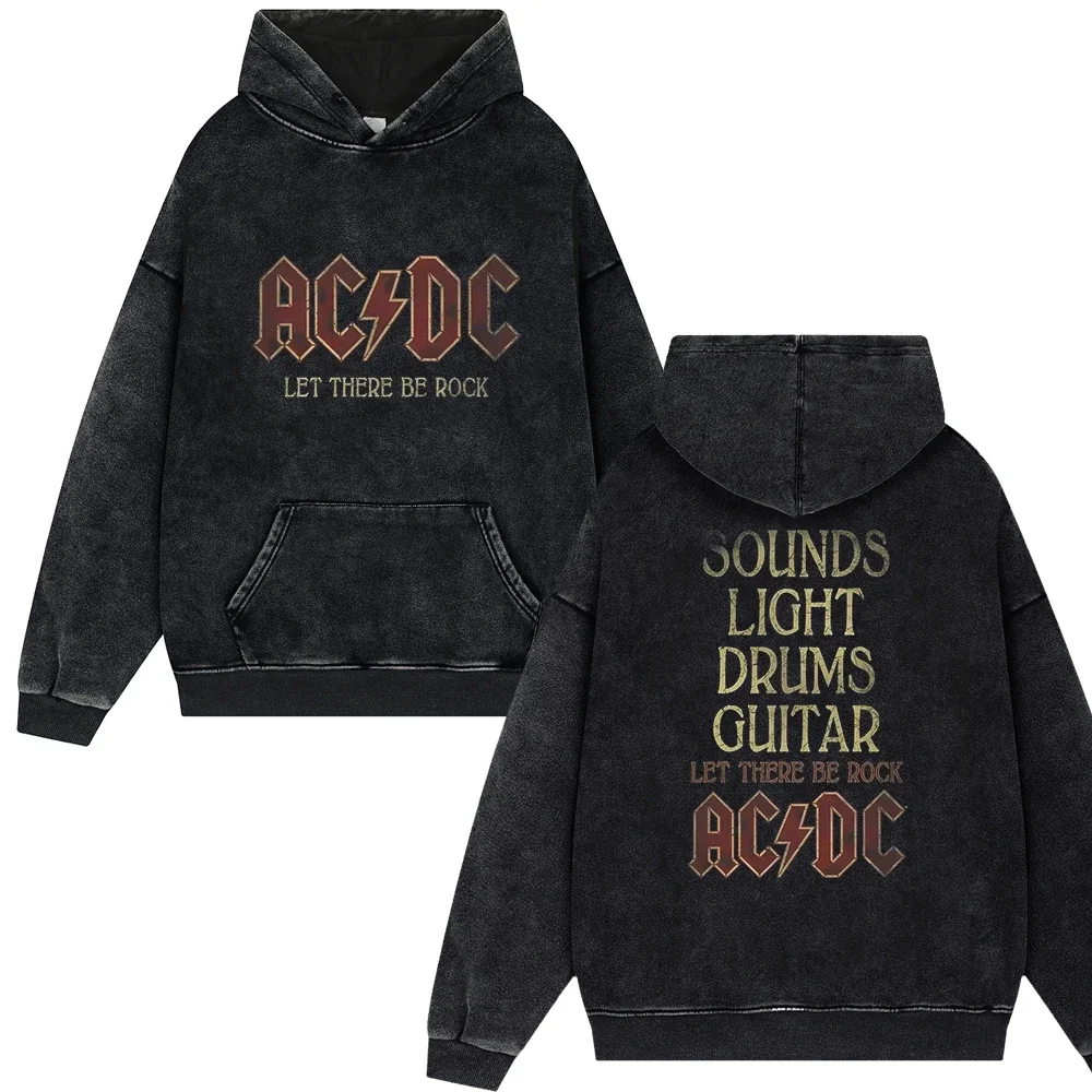 

2024 AC PWRDUP Live DC Vintage Washed Hoodie Harajuku Pullover Hip Hop Loose Men Top Men Women Male Fashion Oversized Clothes