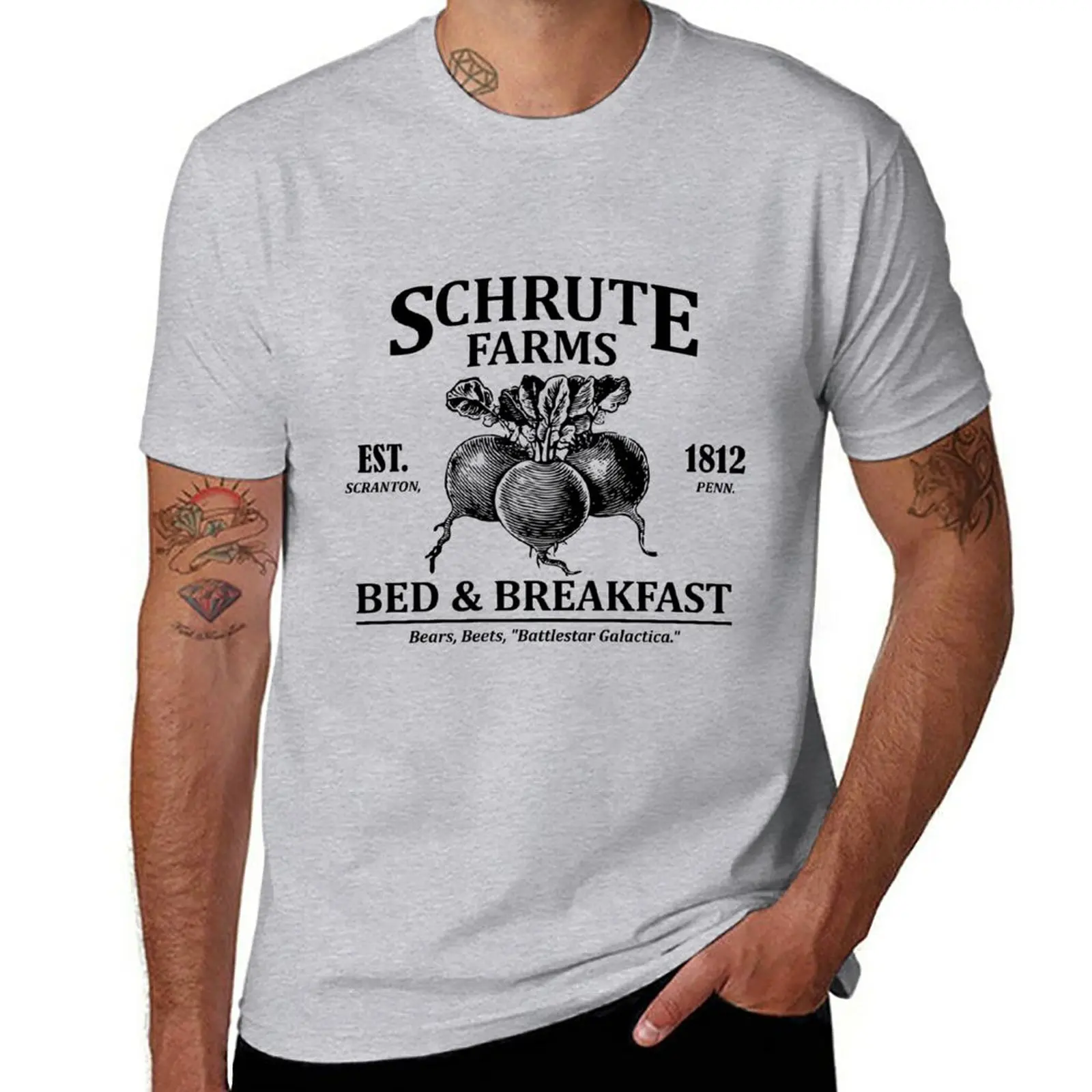 New SCHRUTE FARMS - Dunder Mifflin T-Shirt man clothes summer clothes t shirts for men