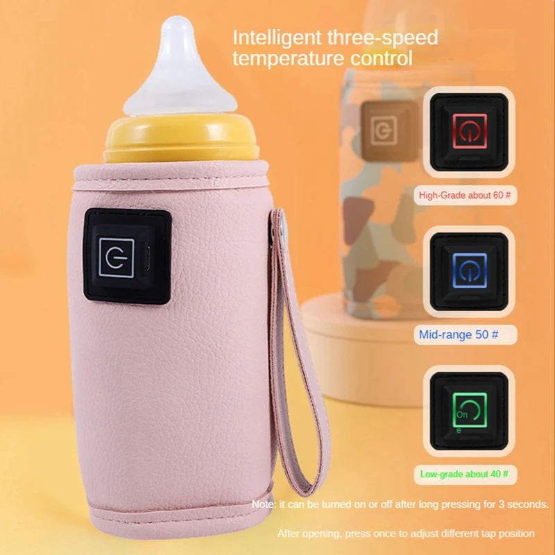 USB Milk Water Warmer Travel Stroller Insulated Bag Baby Nursing Bottle Heater Safe For Outdoor Winter