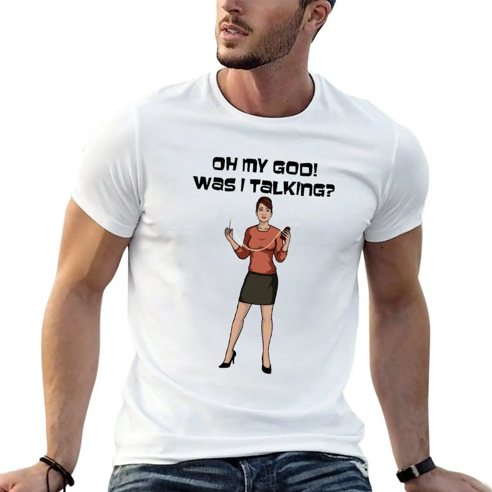 

Archer Cheryl Tunt Carol Tunt Archer Quote T-Shirt man t shirt designer t shirt men 100% cotton luxury brand T-Shirt