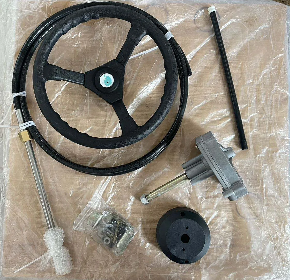 Steering gear + steering wheel + throttle cable（4 M）Kit  for Yamaha Outboard Motor