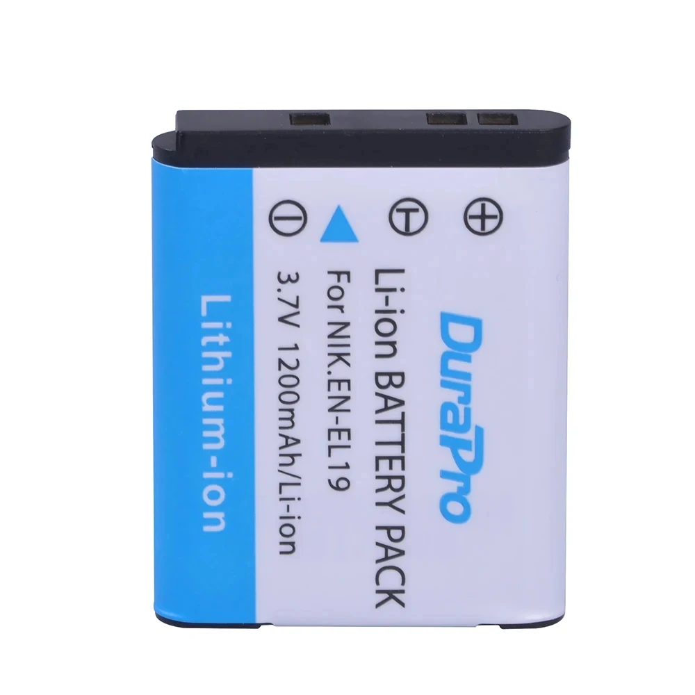 1200mAh EN-EL19 EN EL19 Bateria Li-ion ENEL19 Bateria + Carregador para Nikon S2500 S100 S2600 S3100 S3200 S3300 S4100 S4200 S4300