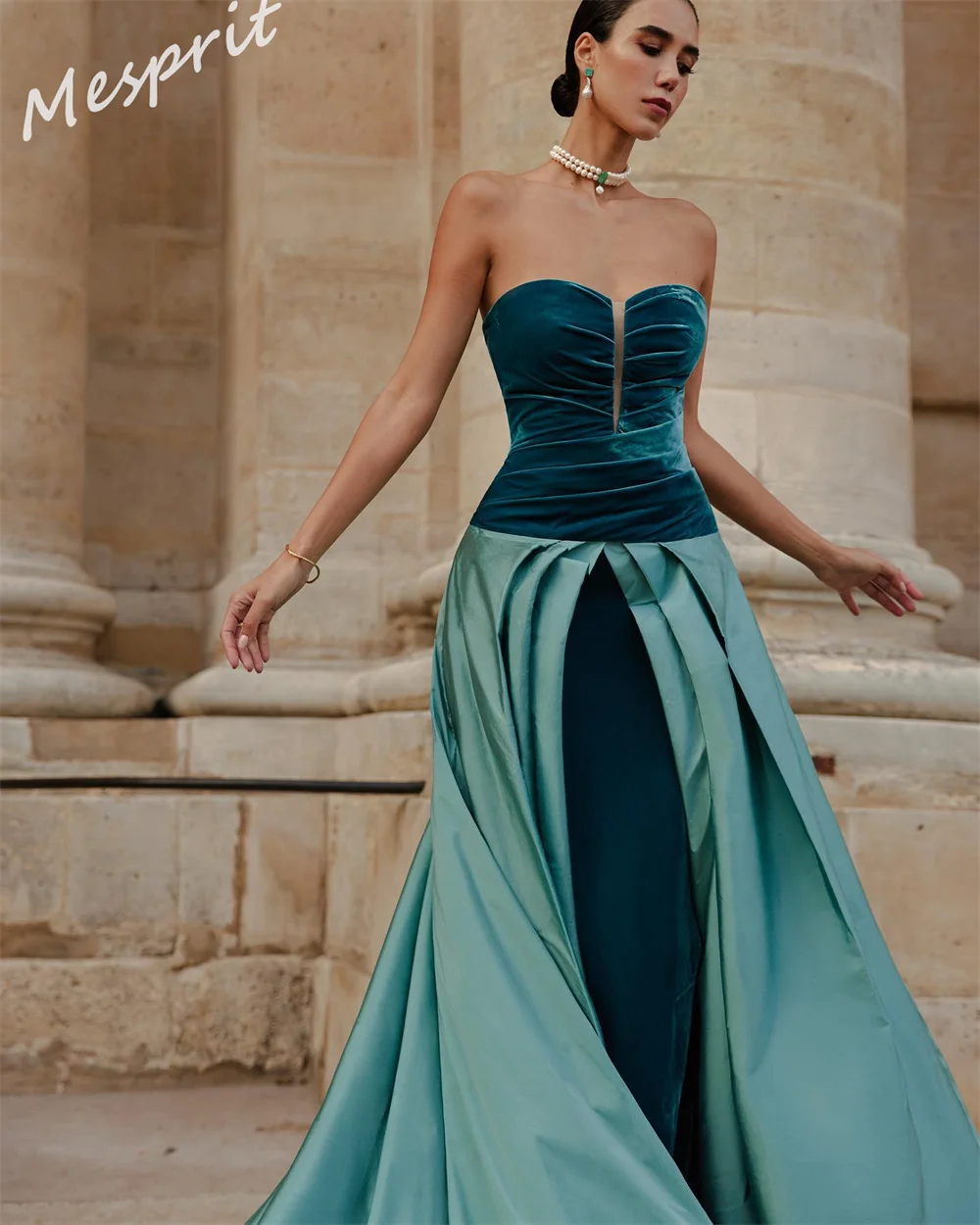 Prom Dress Saudi Arabia   Velour   High Quality Retro Sweetheart A-line Draped Shirred Hugging Customized