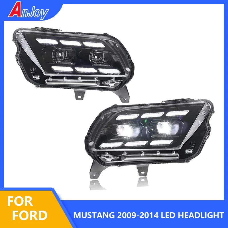 

Car Lights For Ford Mustang 2009-2014 LED Headlight Upgrade LED Front DRL Dynamic Turn Signal Lamp Accessories