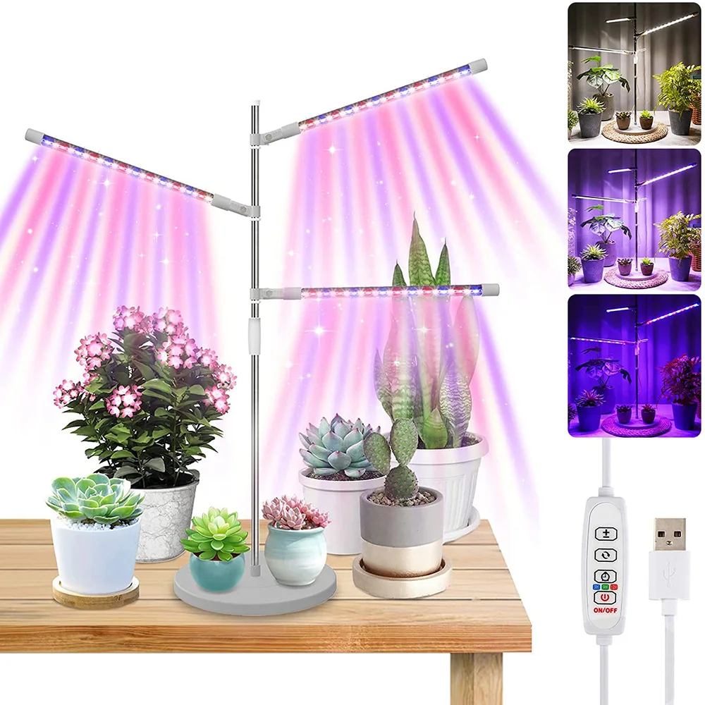 

Full Spectrum LED Grow Lights Greenhouse Plant Lamp Timer Phyto Lamp Seedlings Flower Height Adjustable Dimmable Growth Lighting