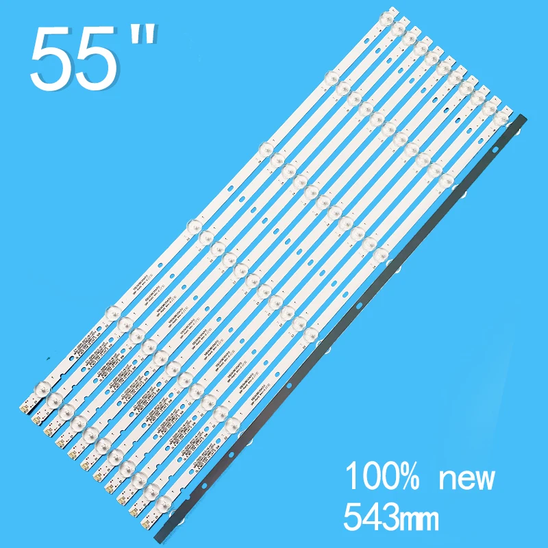 543mm 12pcs 6LEDs 3V For 55