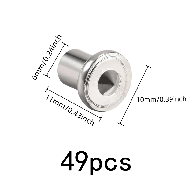 49 pcs 6mm Furniture Assembly Dowels, Woodworking Projects, Sturdy Metal Material, Accurate Drill Alignment