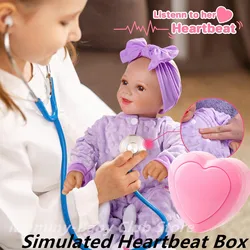 Doll Accessories Simulated Heartbeat Box for Reborn Dolls Newborn Baby Toys with Lifelike Heartbeat Accompany Children Gift