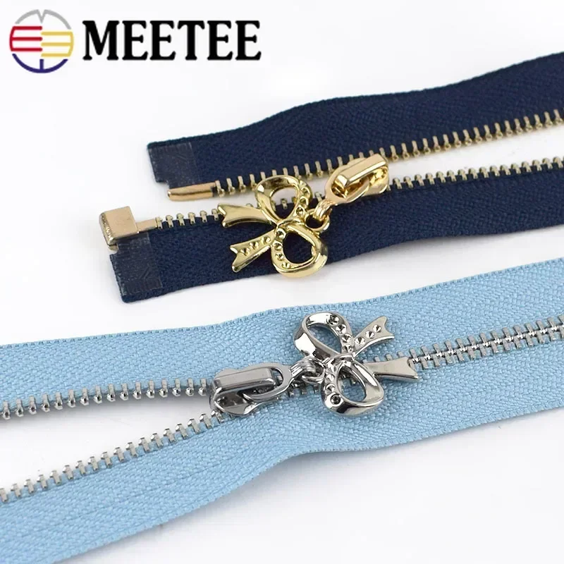 5Pcs Meetee 3# Metal Zippers 15-30cm Closed End Zipper for Sewing Bags Pocket Wallet Garment Zip Repair Kit Accessories