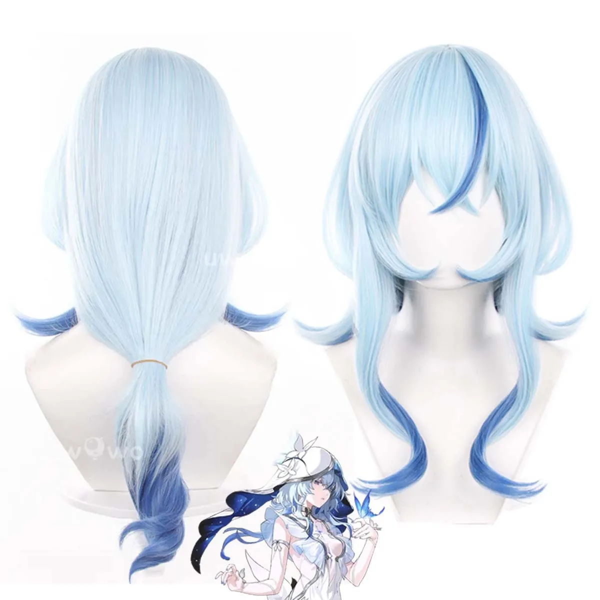 Game Wuthering Waves WuWa Shorekeeper Cosplay Blue Hair Wig