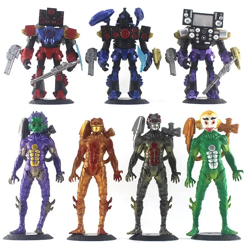 16-20cm Titan Tvman Figurine Anti Titan Armor Man Model Toy Titan Speakman Cameraman Action Figures Movable Model For Kids Gifts