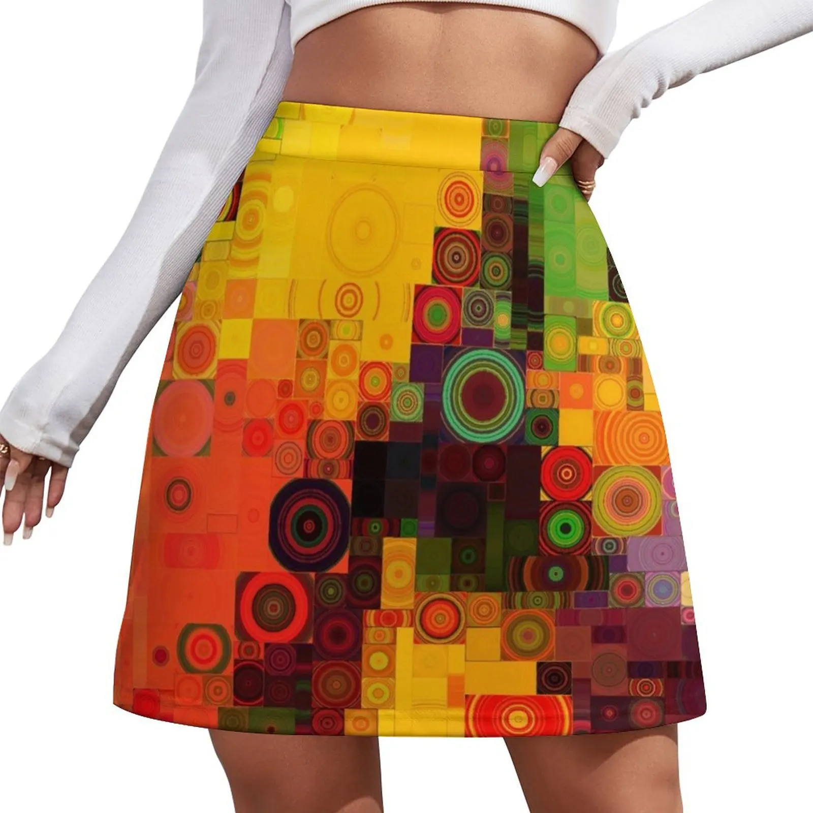 

A Most Dazzling Array of Circles Mini Skirt fashion skorts for women korean summer clothes