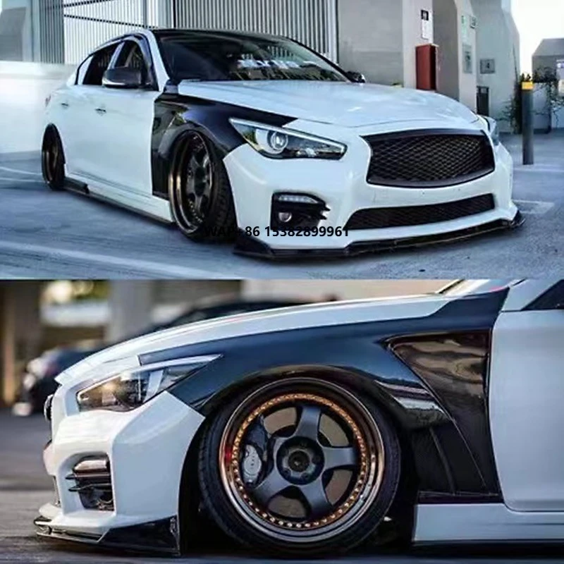 

For Infiniti Q50 V37 MBJ Style Front Vented Fender V37 Q50 Carbon Fiber Front Fender Other Exterior