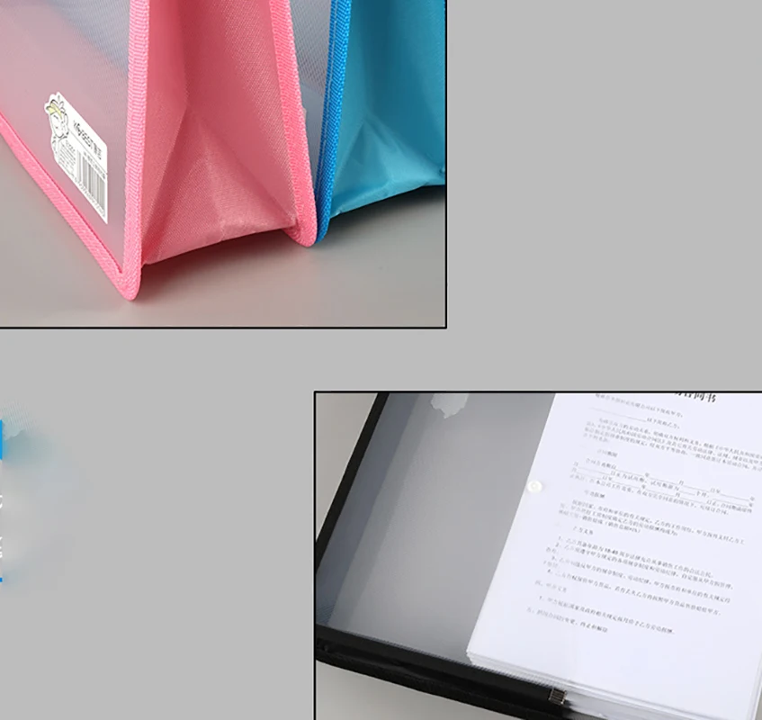 Bolsa de documentos de gran capacidad, organizador de clasificación de archivos A4, A3, bolsa de plástico impermeable con forma de sobre, soporte de bolsillo, suministros de oficina