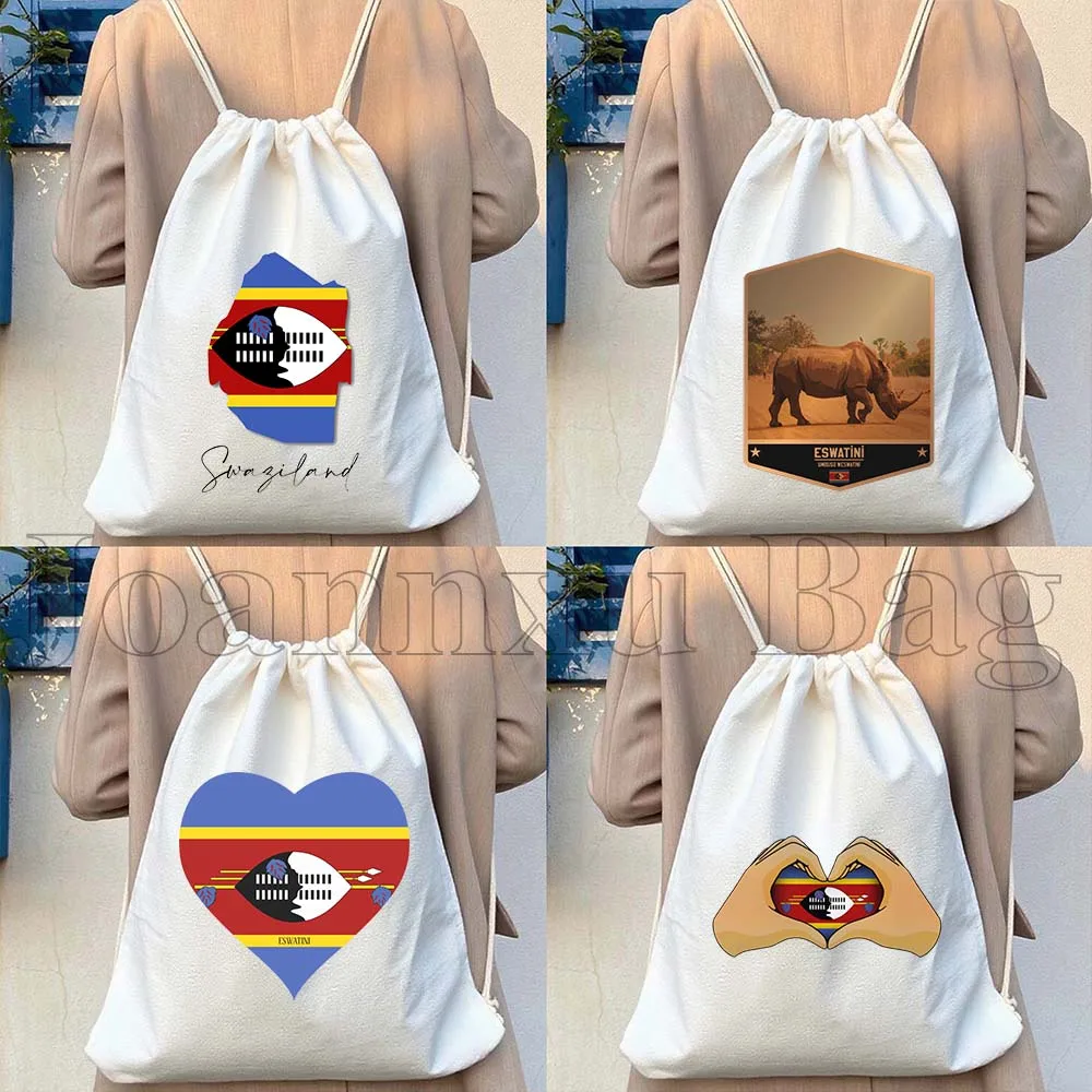 

Swaziland Country Map Flag Canvas Drawstring Bags Soccer Backpack Gym Sackpack Gift String Bag for Exercising Hiking Sports Yoga