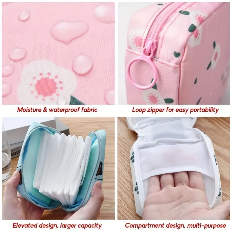 Fashionable and durable multifunctional sanitary napkin storage bag, convenient for travel, cosmetics storage, perfect gift