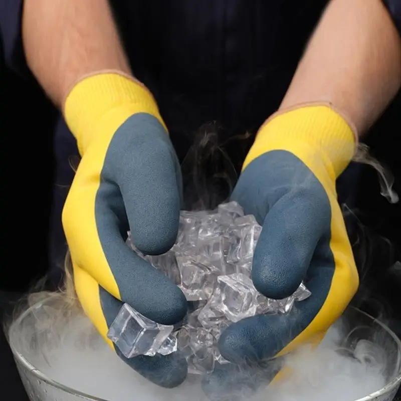 

Waterproof Thermal Work Gloves with Insulated Warm Liner Double Latex Coated Anti Slip Grip Freezer Gloves for Men Women