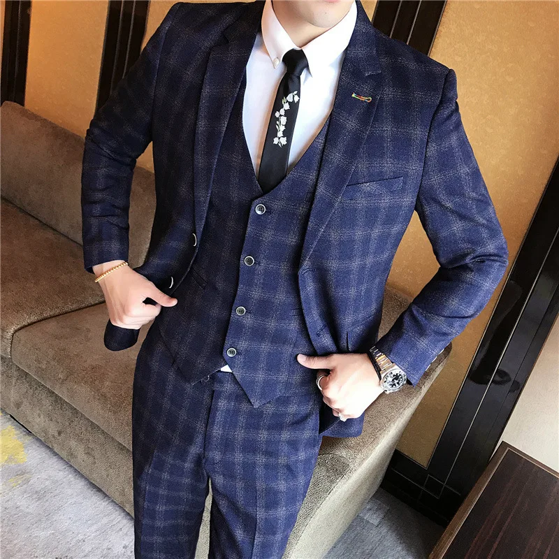 

ZM-Best Man Clothing Wedding Dress Men's Suit Set Slim Fit Korean Style Formal Wear New Style