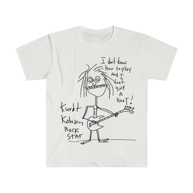 كورت كوبين روك باند تي شيرت فضفاض بأكمام قصيرة طبقة أساسية للرجال والنساء أزياء متخصصة #2