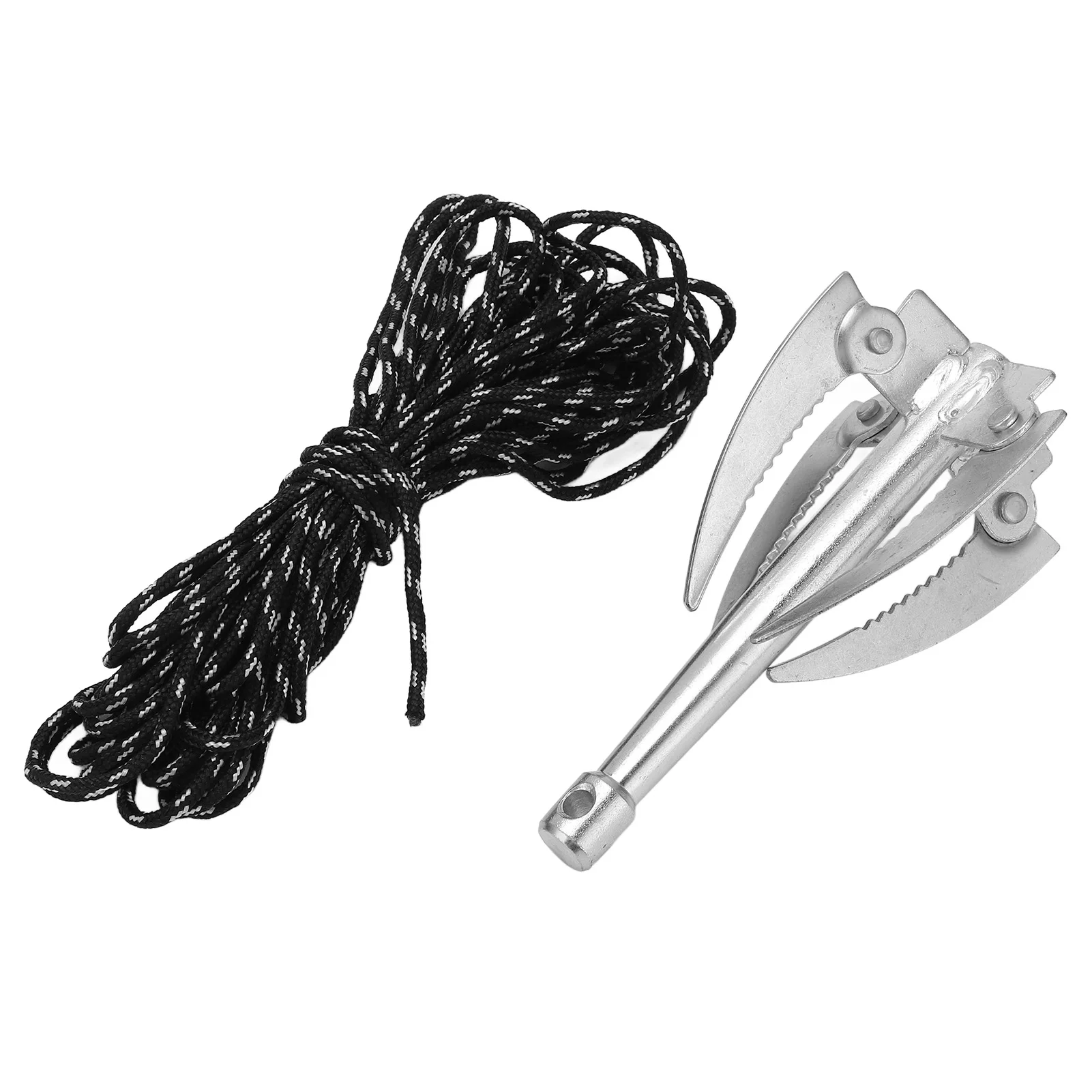 Fishing Water Grass Knife with 10m Rope Foldable Galvanized Iron Rust Resistance  Weed Remover Fishing  Weed Remover