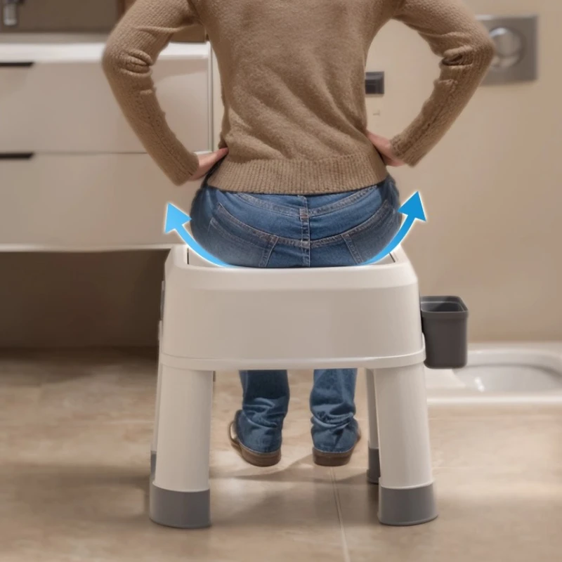  رفع مقعد المرحاض المريح، كرسي صوان محمول لكبار السن، مقعد حمام مبطن ناعم، مساعد على التنقل للحوامل #1