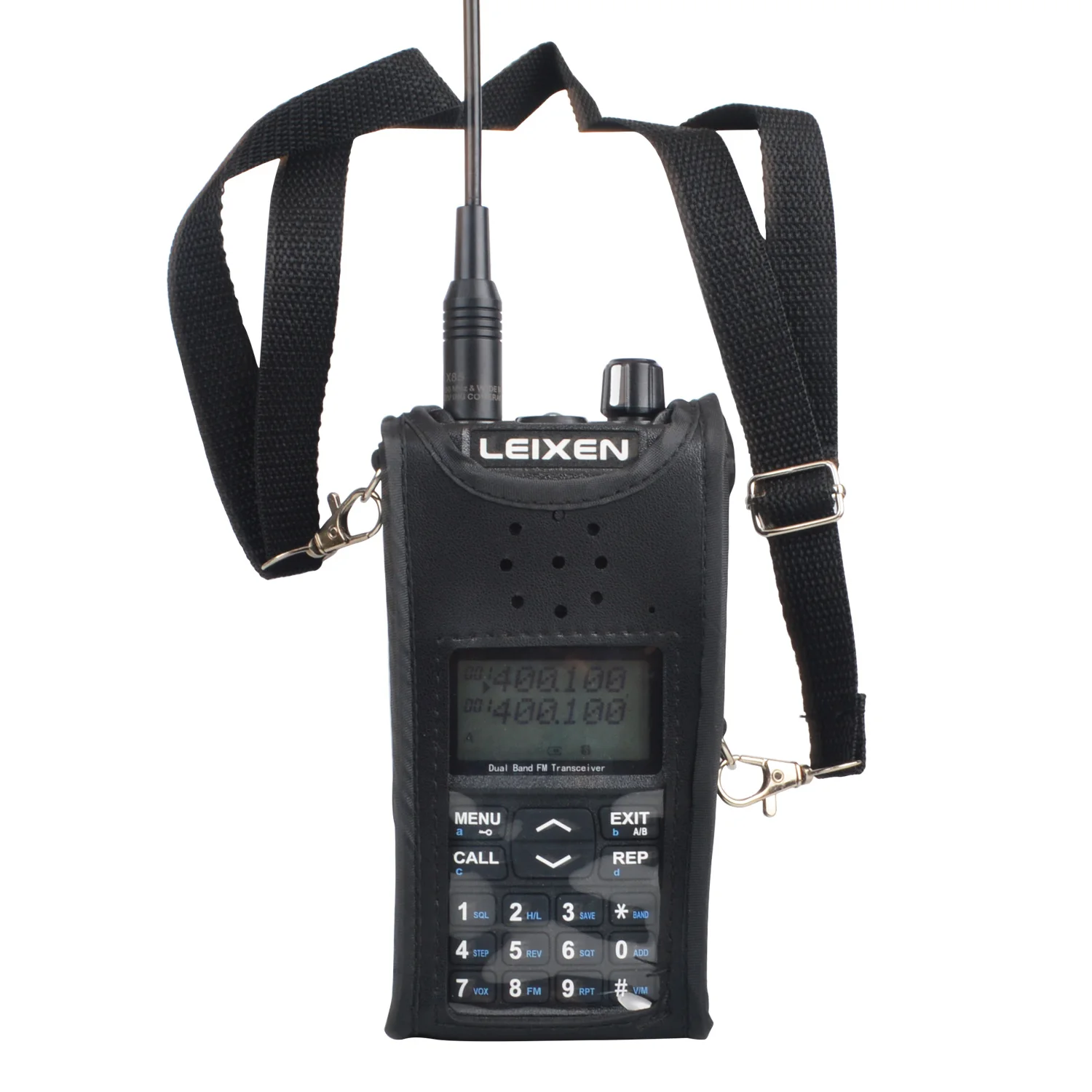 

Walkie Talkie Carry Case Artificial Soft Leather Pouch with Adjustable Strap for Leixen UV-25D Portable Two Way Radio