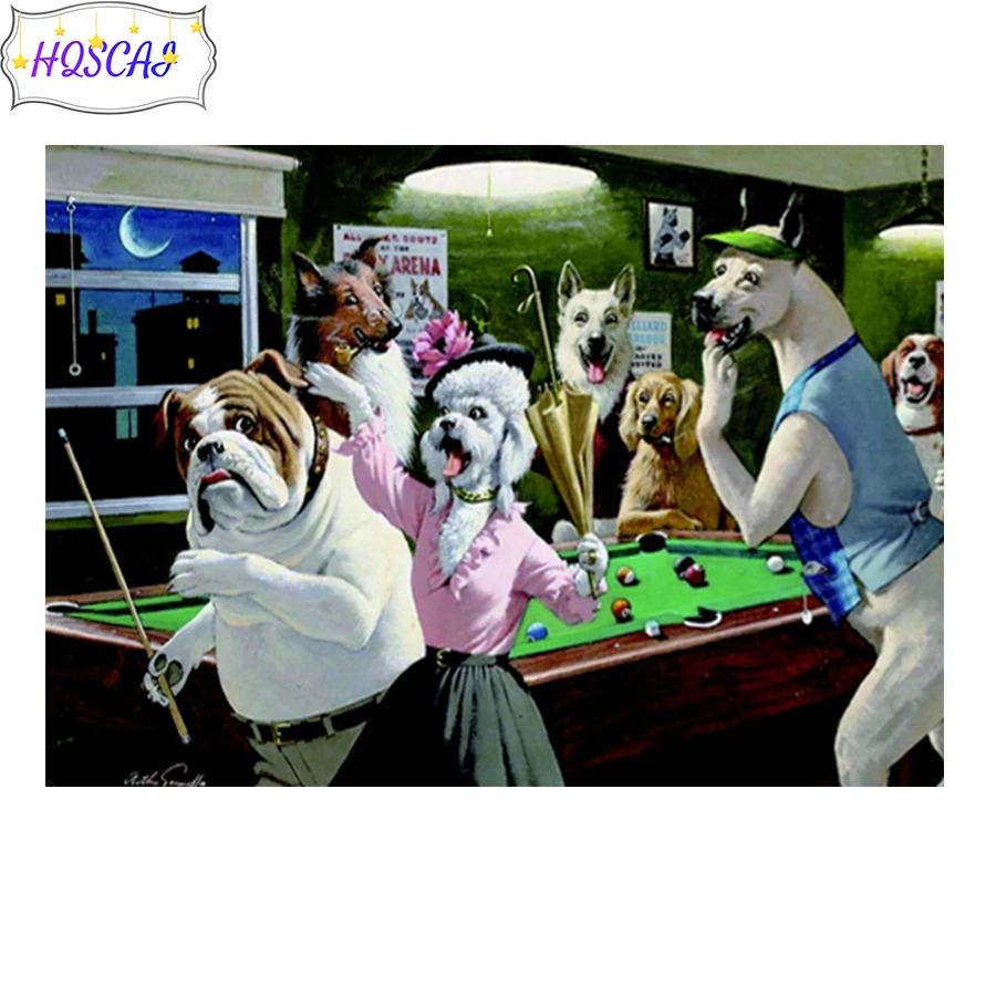 

5d Diy Round drill diamond painting Cartoon animal billiard cross stitch mosaics Full 100% cover embroidery diamond embroidery