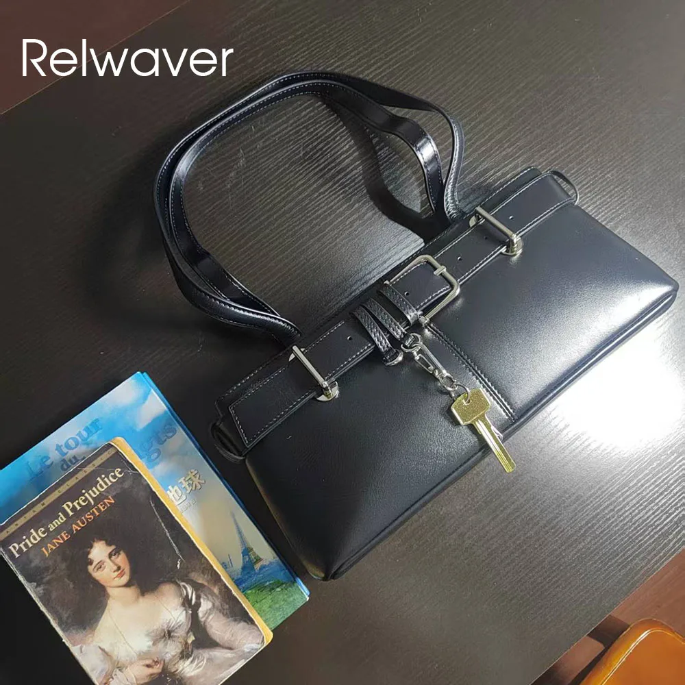 

Relwaver женская сумка на плечо из натуральной кожи, весна-лето 2021, модная сумка подмышки, шикарная замшевая женская длинная сумка-тоут