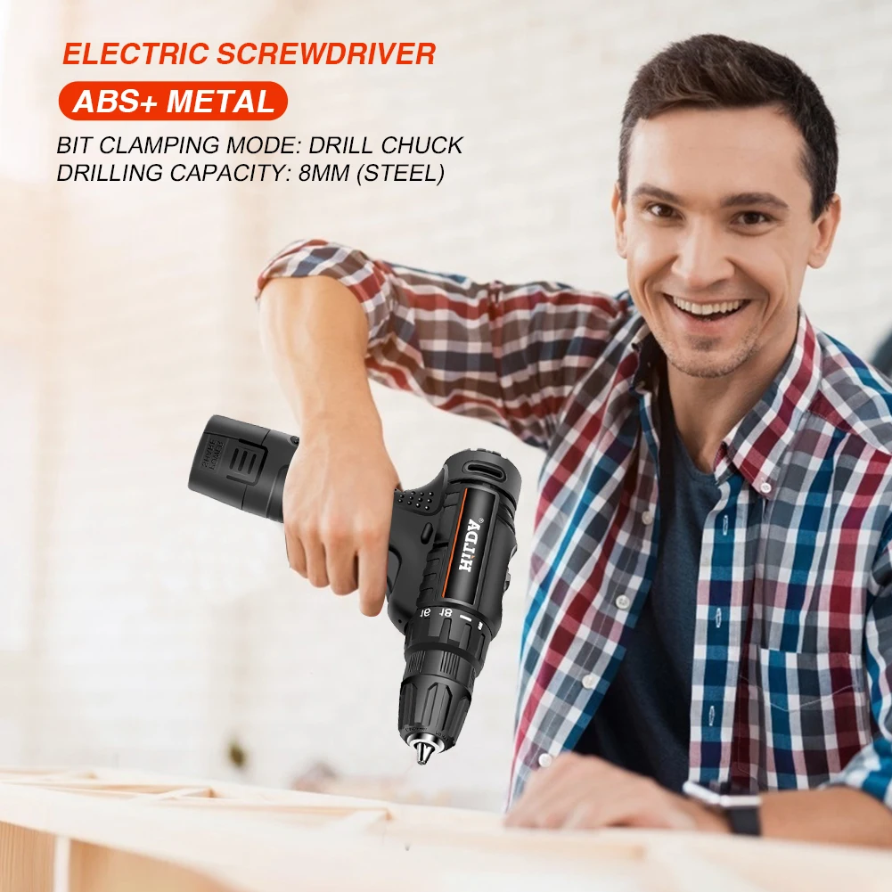 Cordless Drill Power Tools Electric Drill Screwdriver 28N.m Wireless Electric Screwdriver Drill Driver 12V 2 Variable Speed