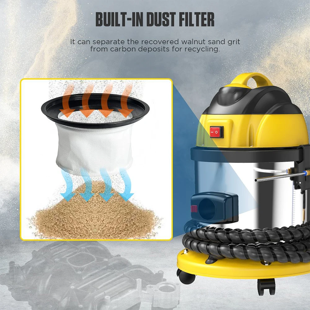 Walnut Sand Decarbon Cleaner, Car Engine Carbon Deposition Cleaner Intake Pipe Valve Cleaning Machine, Carbon Deposits Cleaner