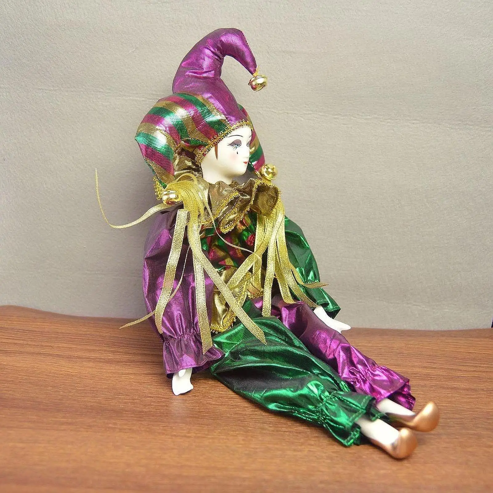 

Porcelain Clown Doll Halloween Ornament Collection for Home Desktop Decor