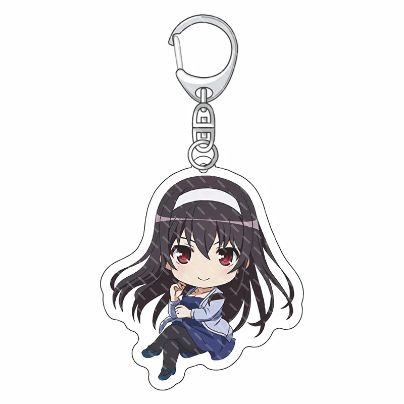 Anime Saenai Kanojo No Sodatekata Blessing Flowers Megumi Kato Eriri Spencer Sawamura Acrylic Keychain  Model Gift Toy