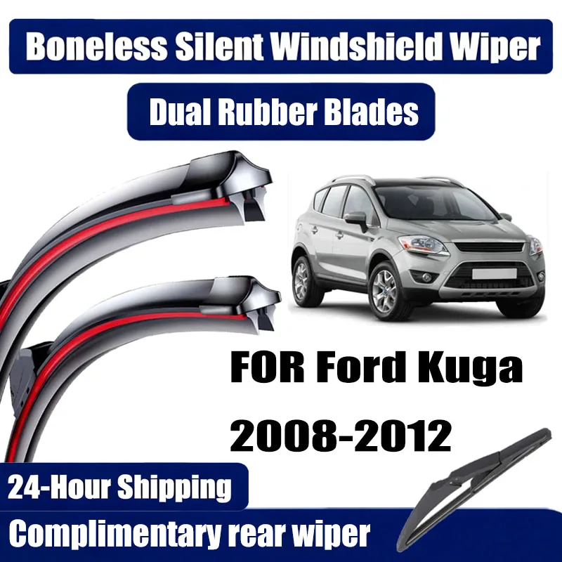 

3Pcs Front Rear Windscreen Wiper Blades Set For Ford Kuga MK1 2012 2011 2010 2009 2008 24"17"13"