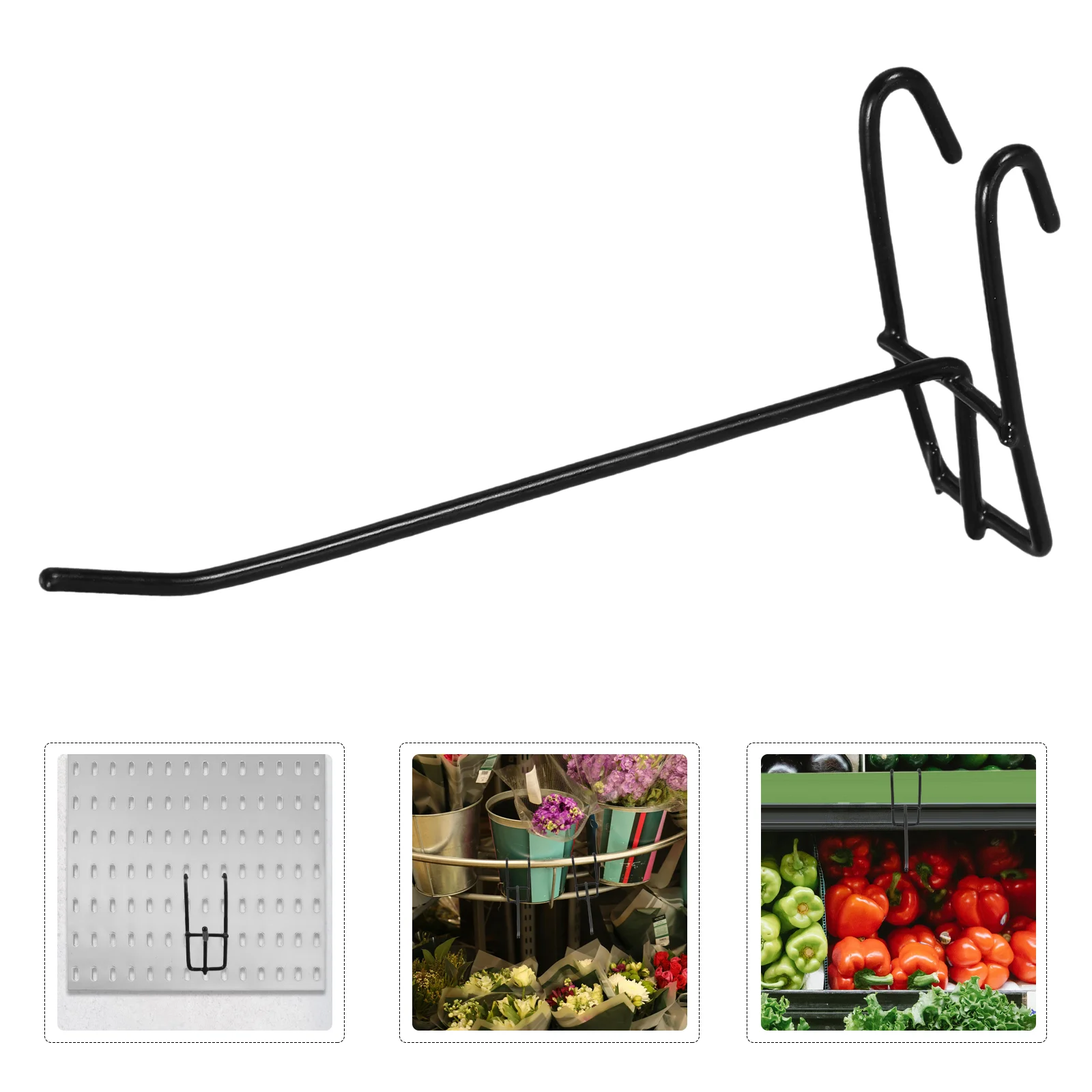 

10 Pcs Shelf Hooks Heavy Duty Grid Panel Wall Mounting Space Saving Tool Display Jewelry ganizer Easy Install