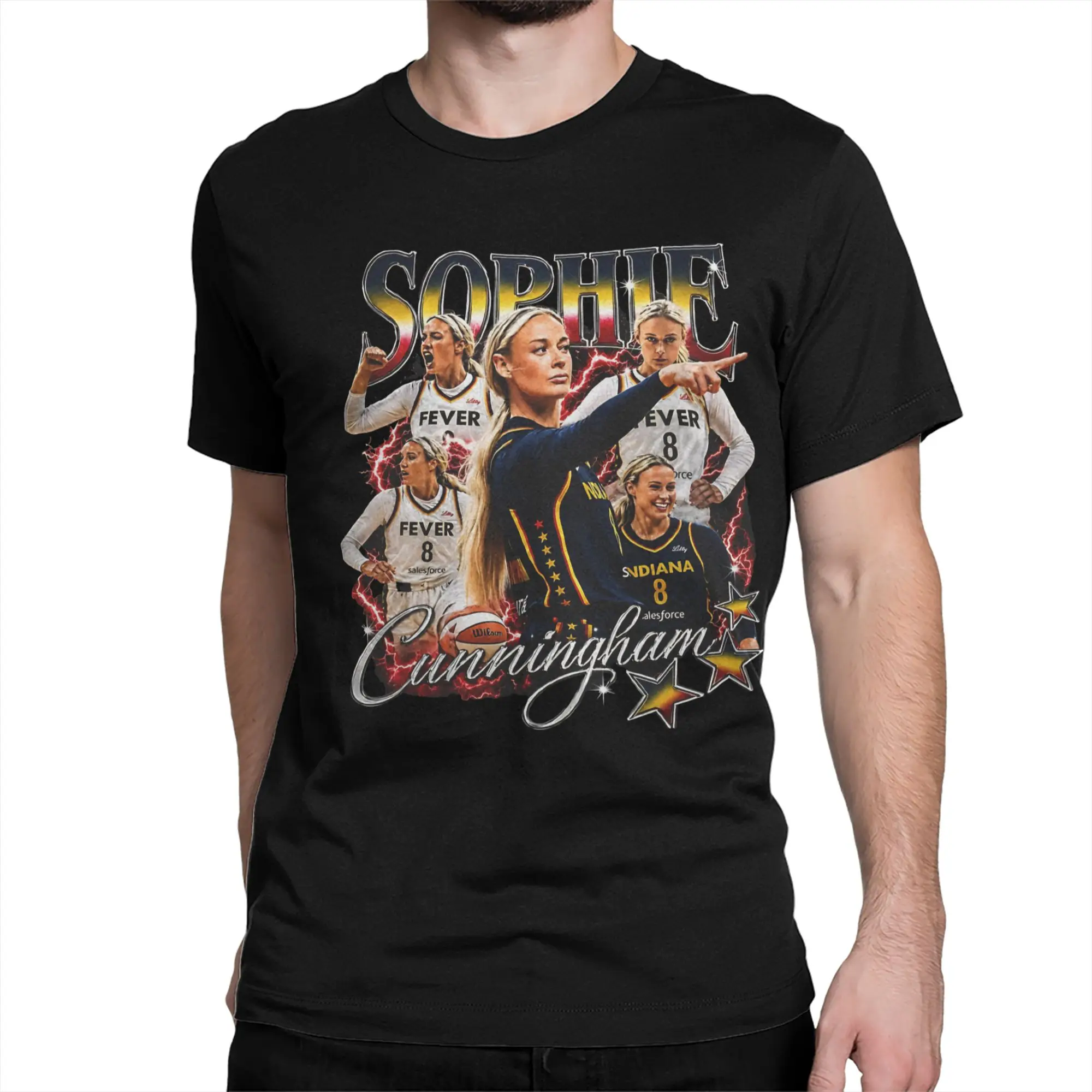Sophie Cunningham Basketball T-Shirt for Men Women  Vintage Pure Cotton Tee Shirt Short Sleeve T Shirts New Arrival Clothing