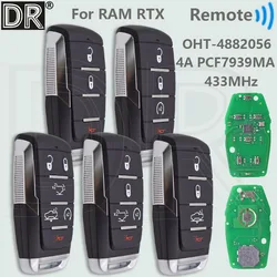 DR OHT-4882056 4A PCF7939MA Chip 433MHz Keyless Go Car Remote Key 68291687AD For Dodge RAM 1500 TRX Pickup 2019 2020 2021