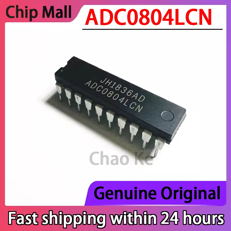 

5PCS New ADC0804LCN ADC0804 DIP20 Analog-to-digital Converter Chip IC 8-bit Analog-to-digital in Stock