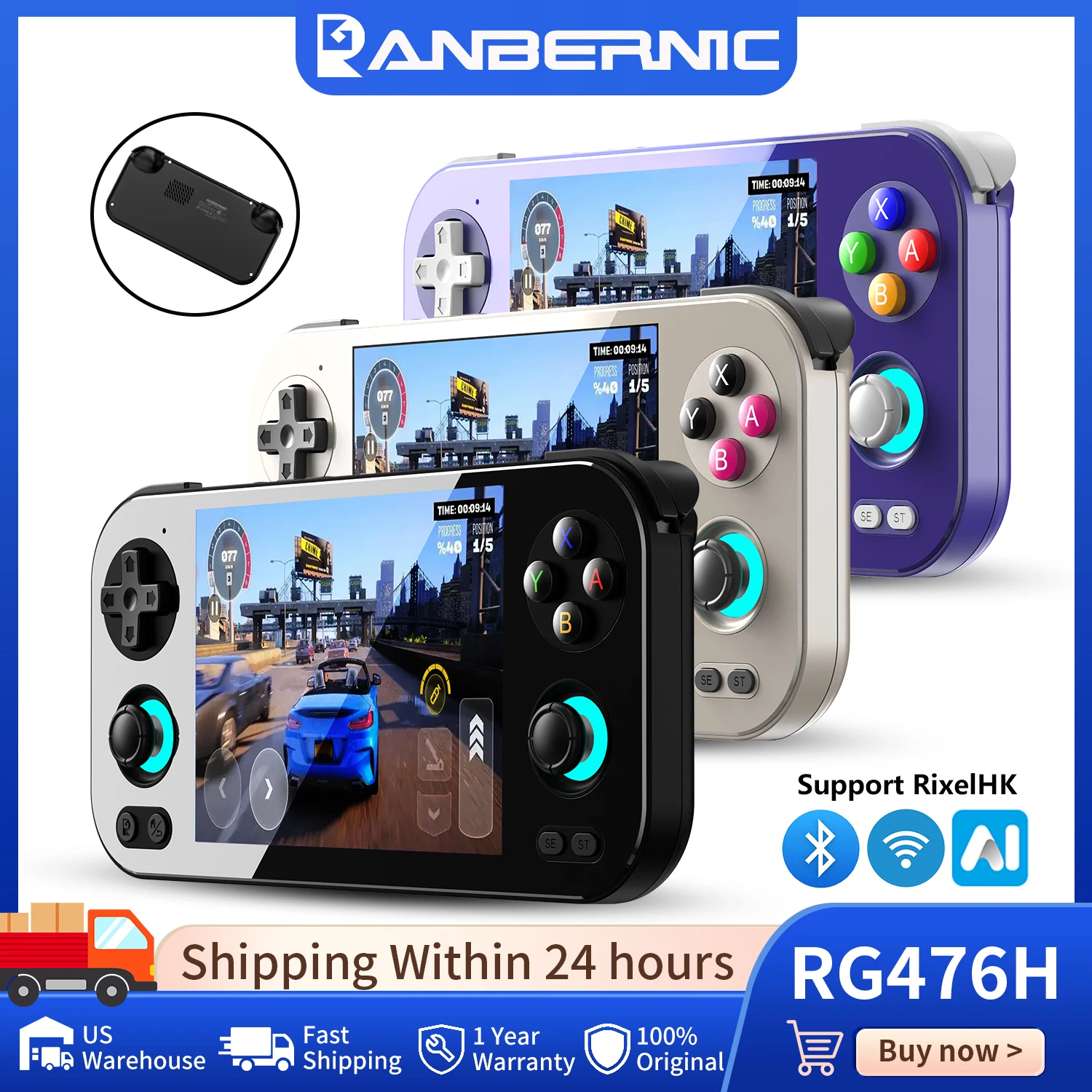 Party Games Download - Ретро-портативная игровая консоль Anbernic RG476H с