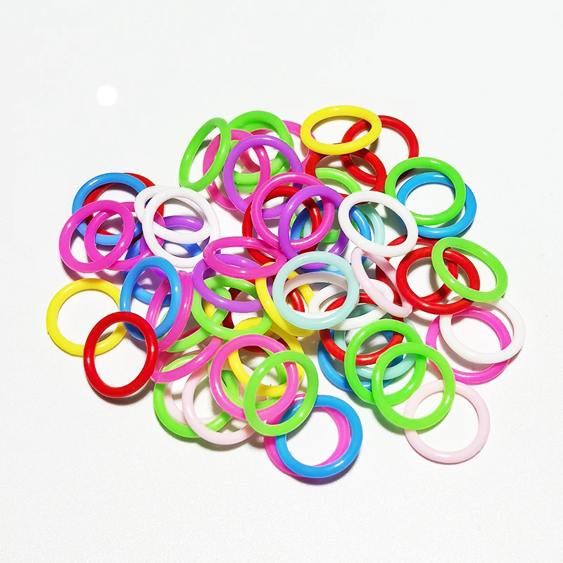 100Pcs Multicolor Bird Foot Rings 9mm/12mm Chicken Identification Foot Rings for Quails Pigeons Bird Appliances