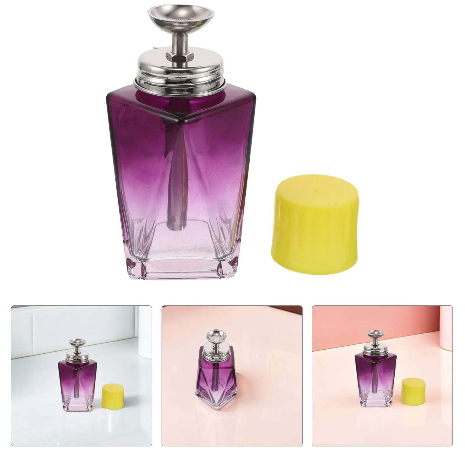 

150Ml Refillable Press Down Pump Bottle for Nail Polish Remover Leakproof Portable Manicure Supply Easy Monitoring Cleaning