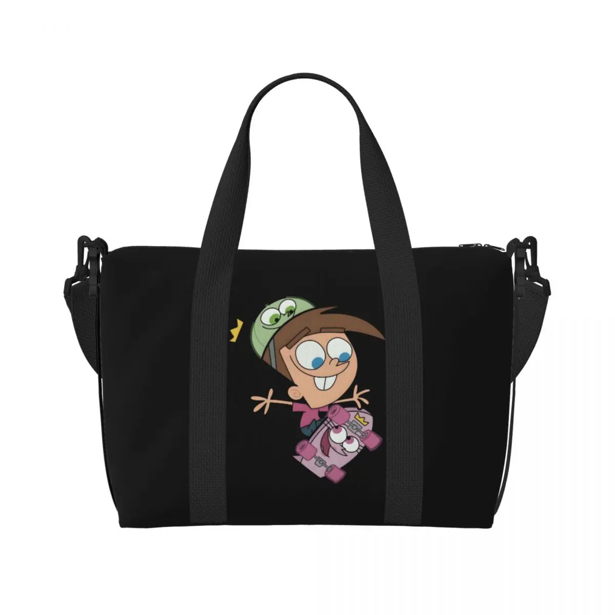 

Изготовленная на заказ большая сумка The Fairly Oddparents, женская большая вместительная анимационная спортивная пляжная дорожная сумка на плечо