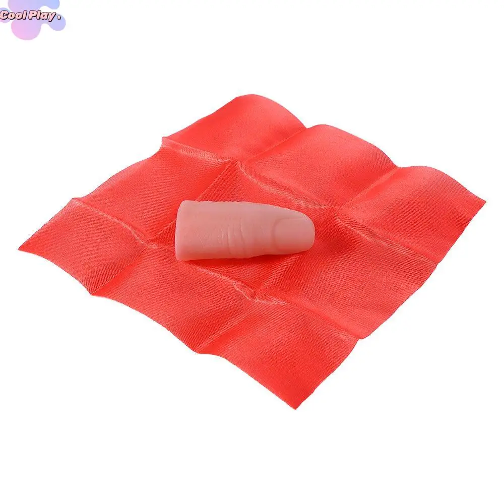 

Funny Toys Kid Gifts Close-Up Magic Props Red Silk Magic Tricks Finger Thumb Tip Finger Magic Tricks Scarf Disapper Magic