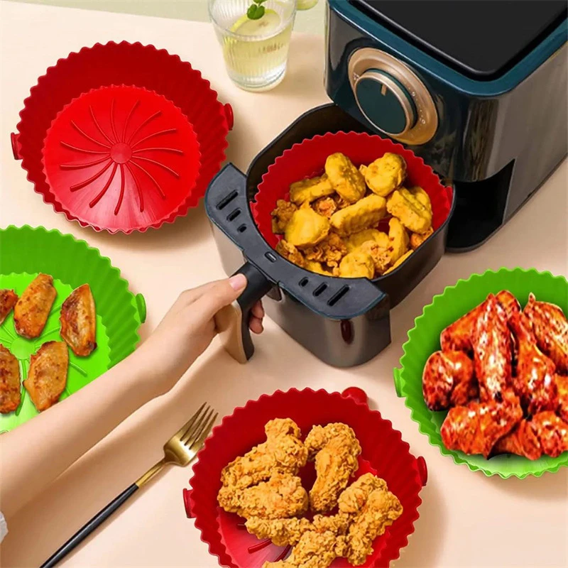 Reusable Silicone Mold for Air Fryer, Air Fryer Pot, Oven Baking Tray, Fried Chicken Mat, Air Fryer Accessories