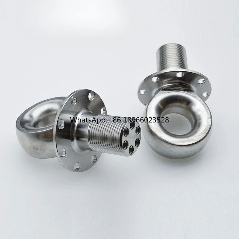 CNC Machining Marine Yacht Boat Spare Parts Custom Gr.5 Titanium Alloy Ti-6Al-4V Eye Bolt Lift Handle for Yacht Sailboat